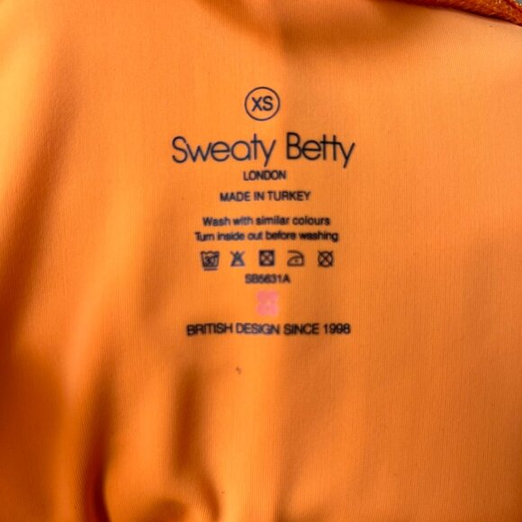 SWEATY BETTY ORANGE SOFT SHELL ACTIVE WEAR JACKET HOODED SIZE XS - Picture 6 of 10